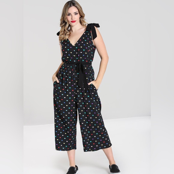 Hell Bunny Pants - Brand new, never worn Hell Bunny True Love Jumpsuit